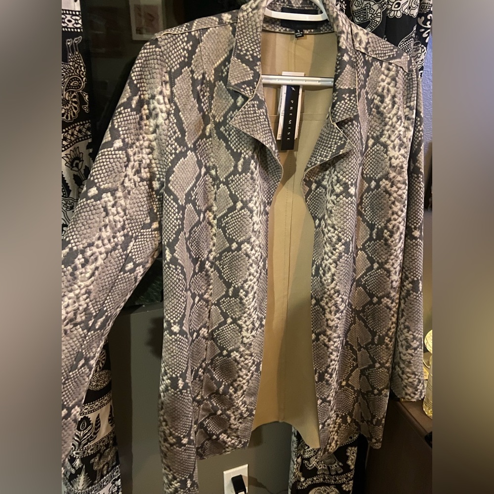 Brand new with tags premise snake print jacket